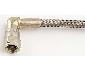 Pre-Assembled Brake Hose -3AN Straight to 90 degree