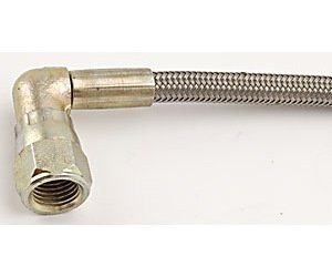 Pre-Assembled Brake Hose -3AN Straight to 90 degree