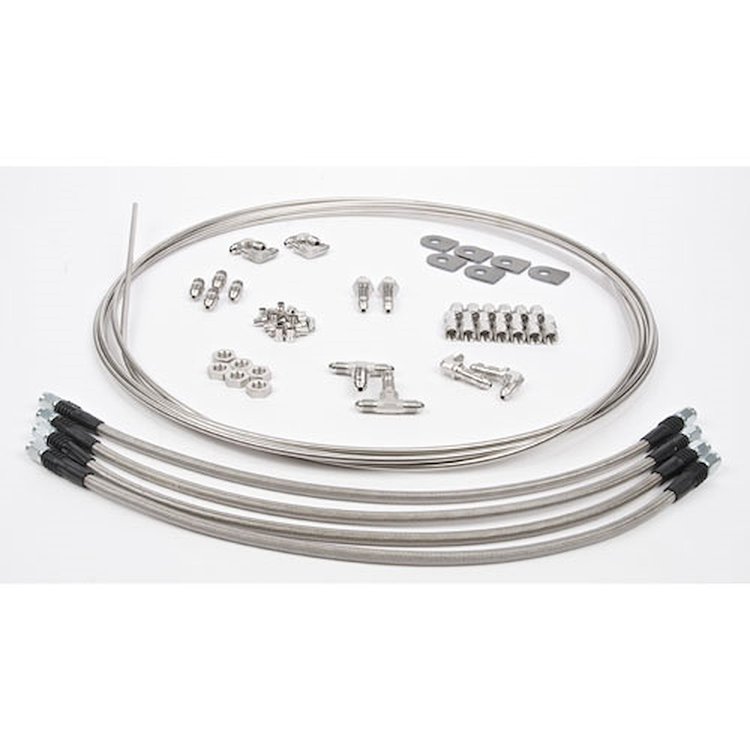 DOT Stainless Steel Universal Brake Line Kit [71-Pieces]