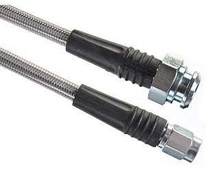 Pre-Assembled DOT Brake Hose -03AN Straight to 3/8"-24 Inverted Flare Female Swivel (3/16" Hard Line)