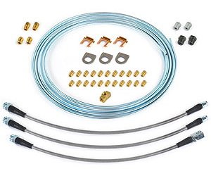Universal DOT Brake Line Kit (3-Line) Use with: Traditional Rear Axle & Drum Brakes