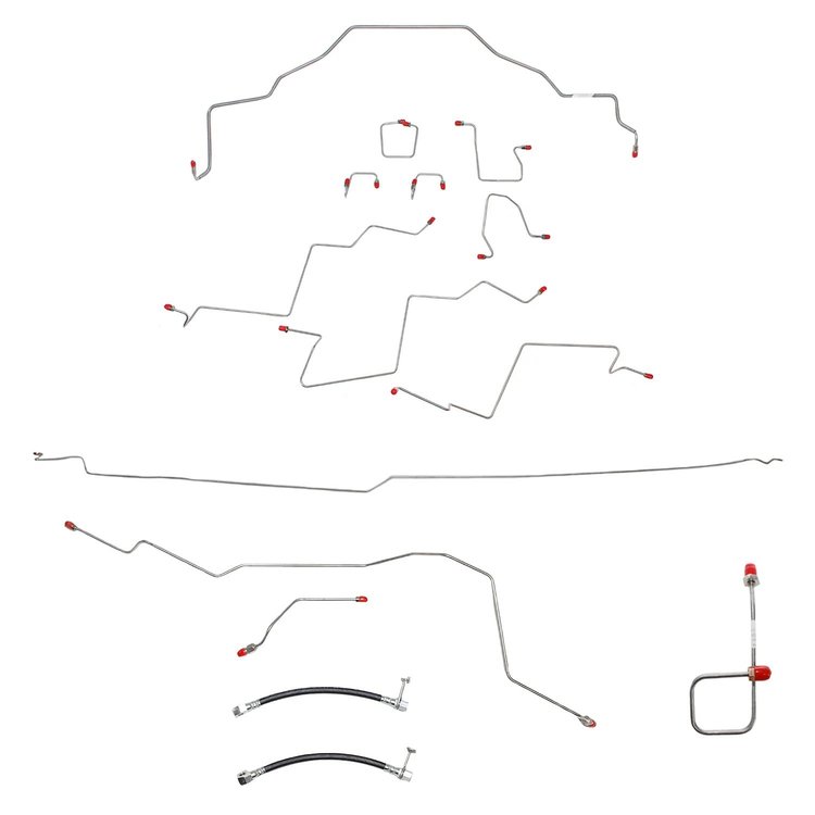 Complete Brake Line Kit for 2001-2002 Dodge Ram 2500 2WD w/Extended Cab/Long Bed/Manual/Disc Brake [Stainless]