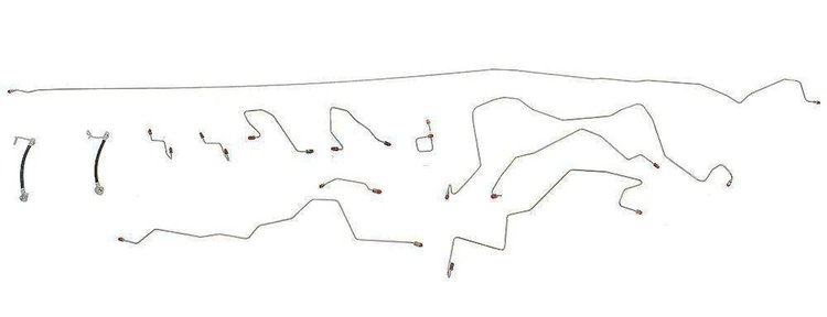 Complete Brake Line Kit for 2001-2002 Dodge Ram 3500 4WD w/Regular Cab/Short Bed [Stainless]