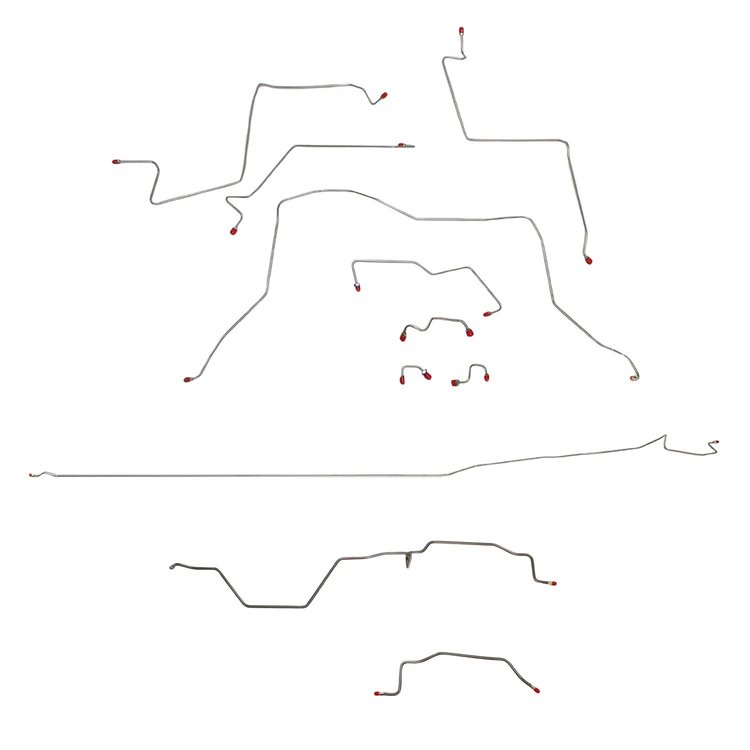 Complete Brake Line Kit for 1995-1997 Dodge Ram 2500 4WD w/Regular Cab/Long Bed [Stainless]