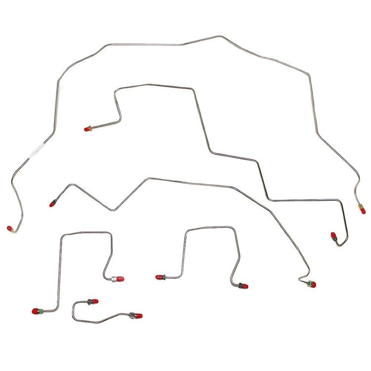 Complete Brake Line Kit for 1995-2002 Dodge Ram 3500 Dually C&C 4WD w/Extended Cab/Long Bed/138 in. WB [Stainless]