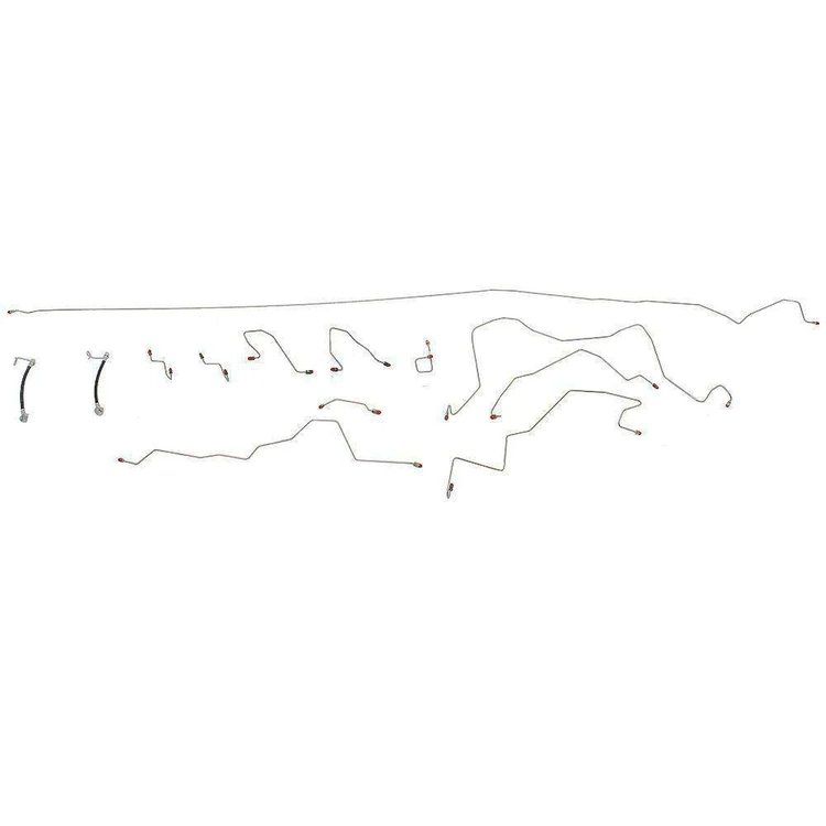 Complete Brake Line Kit for 2001-2002 Dodge Ram 3500 4WD w/Regular Cab/Long Bed [Stainless]