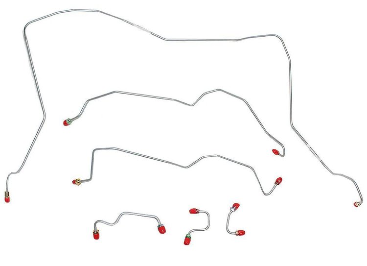 Front Brake Line Kit for 1995-1997 Dodge Ram 1500, 2500, 3500 4WD Trucks w/RWABS, Two-Block LH [Stainless]