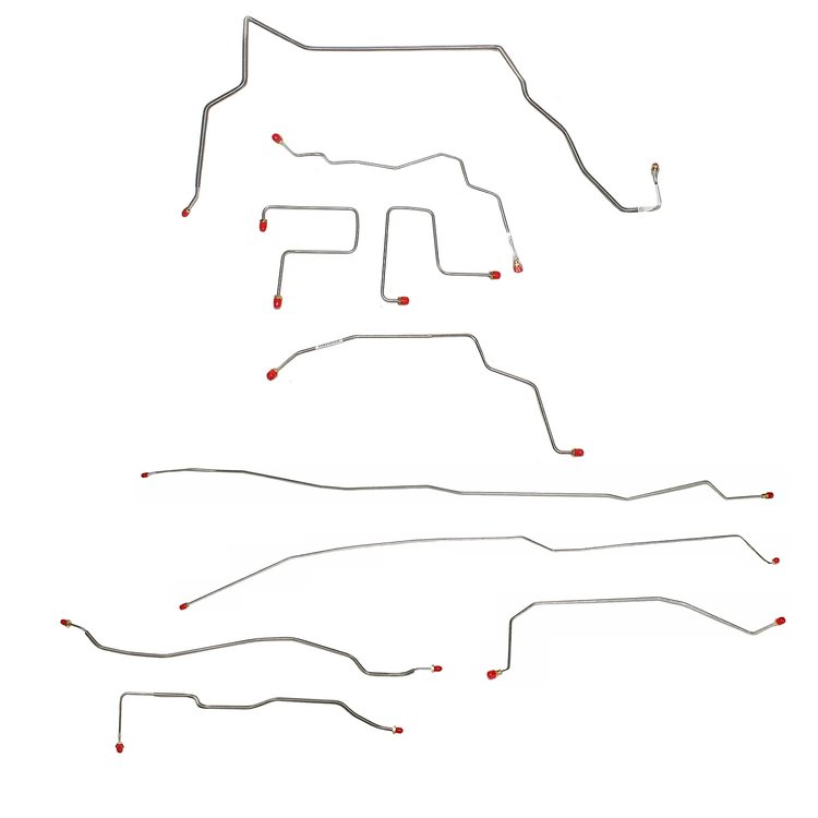 Complete Brake Line Kit for 1998-2004 GM S-Series 4WD Trucks w/Extended Cab/ZR2 Package [Stainless Steel]