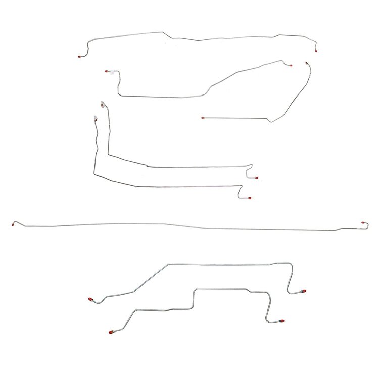 Complete Brake Line Kit for 2005-2007 GM 1500 Trucks w/Extended Cab/Standard Bed, Crew Cab/Short Bed [Stainless Steel]