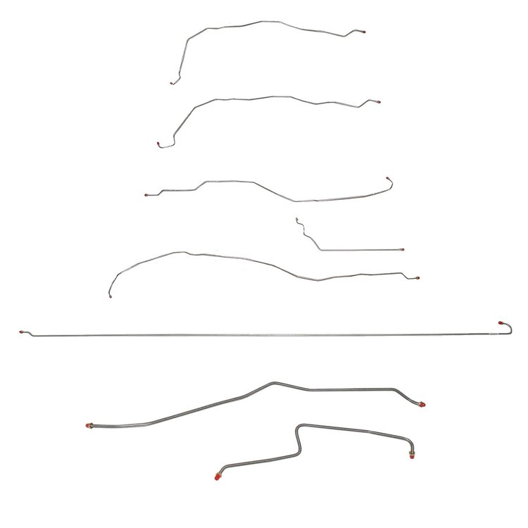Complete Brake Line Kit for 2001-2007 GM 3500 Dually Trucks w/Extended Cab/Long Bed [Stainless Steel]