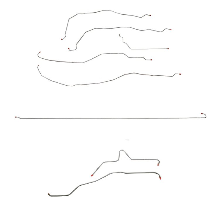 Complete Brake Line Kit for 2001-2007 GM 2500 HD 6.0L Trucks w/Crew Cab/Standard Bed [Stainless Steel]