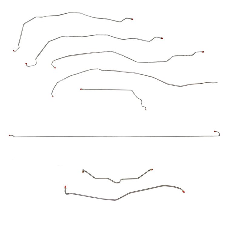 Complete Brake Line Kit for 2001-2007 GM 2500 HD, 3500 6.6L/8.1L Trucks w/Crew Cab/Short Bed [Stainless Steel]