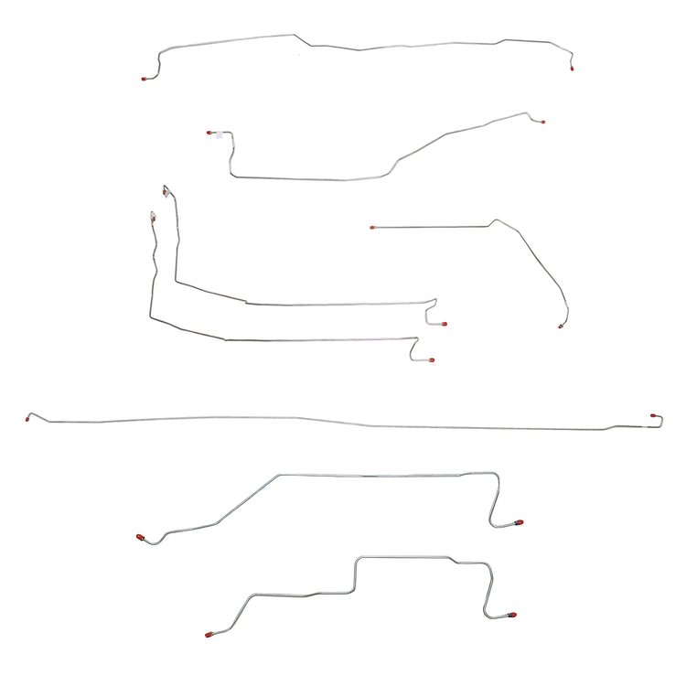 Complete Brake Line Kit for 2005-2007 GM 1500 4WD Trucks w/Regular Cab/Long Bed [Stainless Steel]