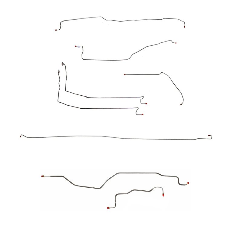Complete Brake Line Kit for 1999-2002 GM 1500 4WD Trucks w/Regular Cab/Long Bed [Stainless Steel]