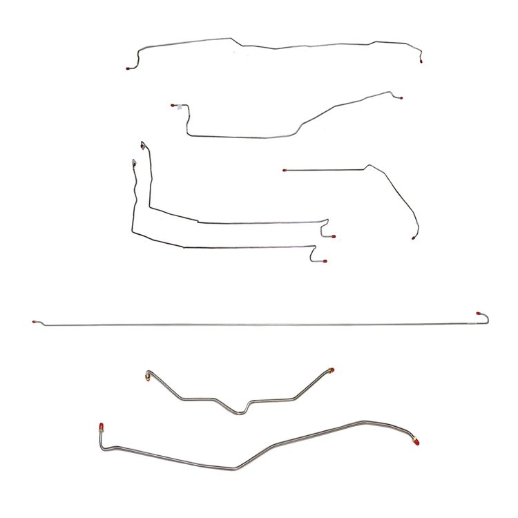 Complete Brake Line Kit for 2001-2007 GM 2500 HD 6.6L/8.1L Trucks w/Extended Cab/Long Bed [Stainless Steel]