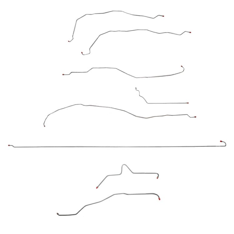 Complete Brake Line Kit for 2001-2007 GM 2500 HD 6.0L Trucks w/Extended Cab/Short Bed [Stainless Steel]