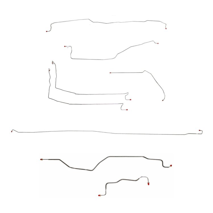 Complete Brake Line Kit for 1999-2002 GM 1500 2WD Trucks w/Regular Cab/Long Bed [Stainless Steel]