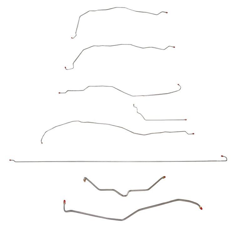 Complete Brake Line Kit for 2001-2007 GM 2500 HD 6.6L/8.1L Trucks w/Crew Cab/Long Bed [Stainless Steel]