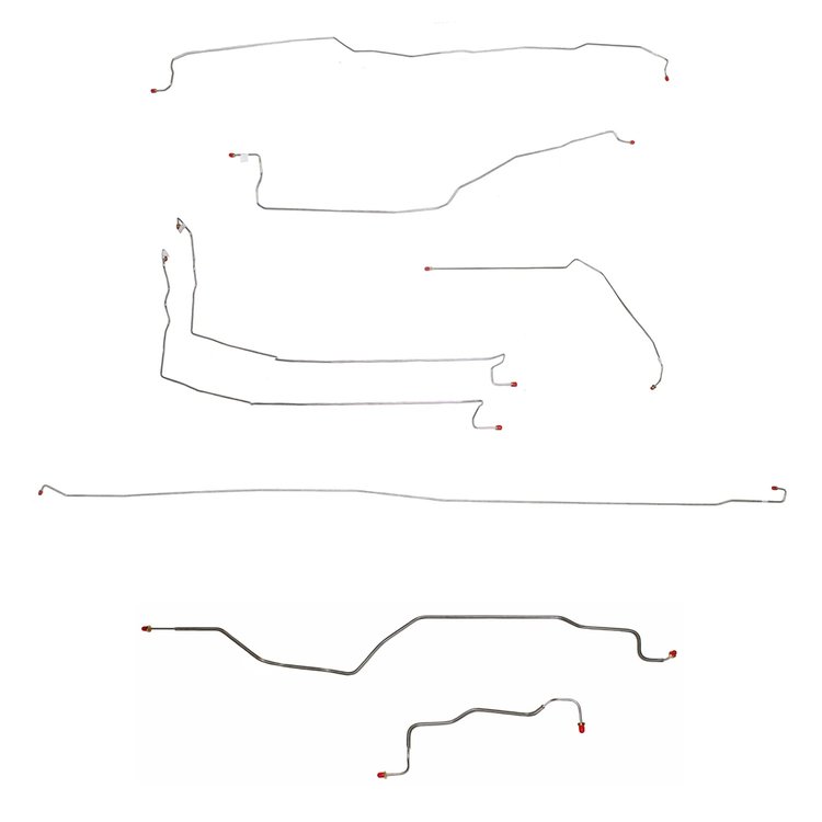 Complete Brake Line Kit for 1999-2002 Chevy  Silverado, GMC Sierra 1500 4WD Trucks w/Regular Cab/78 in. Bed [Stainless Steel]