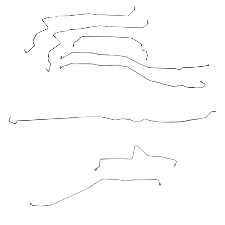 Complete Brake Line Kit for 2007-2008 GM 2500 HD 6.0L Trucks w/Crew Cab/Short Bed [Stainless Steel]