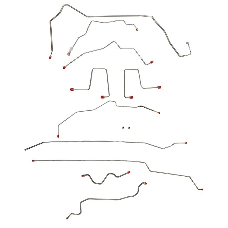 Complete Brake Line Kit for 1989-2000 GM S-Series 4WD Trucks w/Extended Cab [Stainless Steel]