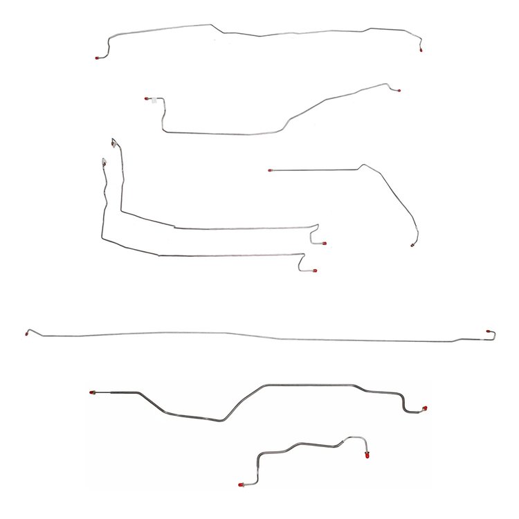 Complete Brake Line Kit for 1999-2002 Chevy  Silverado, GMC Sierra 1500 4WD Trucks w/Extended Cab/78 in. Bed [Stainless Steel]