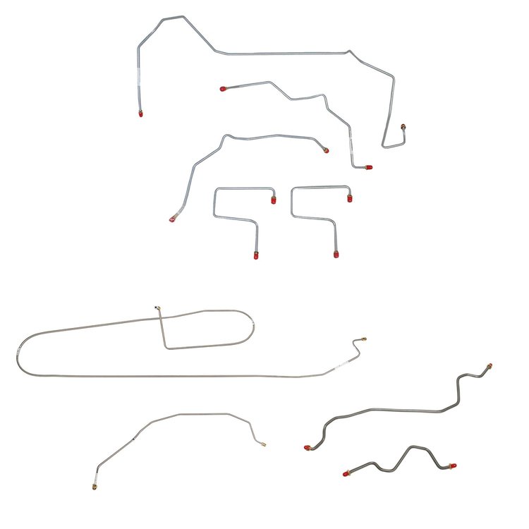 Complete Brake Line Kit for 2001-2005 Chevy Blazer, GMC Jimmy 4WD 4-Door (Excludes ZR2 Package) [Stainless Steel]