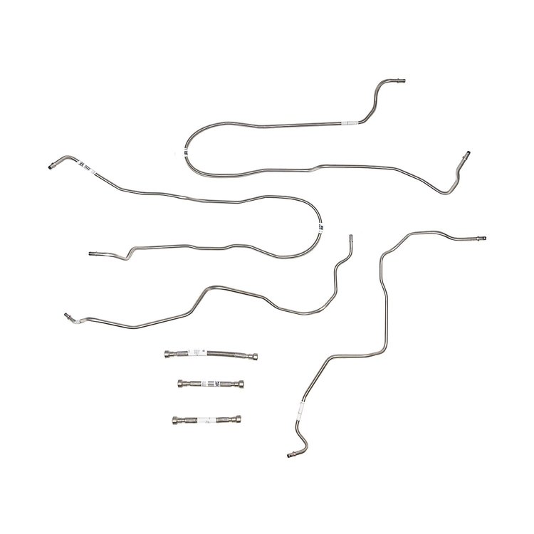 Complete Fuel Line Kit for 2004-2010 GM 2500HD/3500 Gas Trucks w/Extended Cab [Stainless Steel]