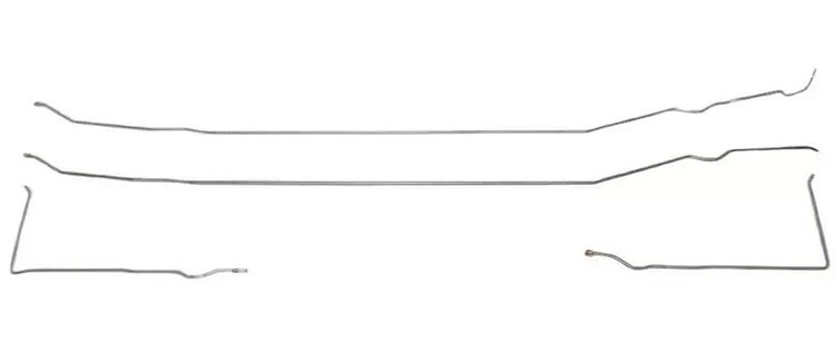 Rear Tank Conversion Fuel Line Kit for 1967-1972 Chevy C10 Carbureted w/Short Bed, Original Coil Springs [Stainless Steel]