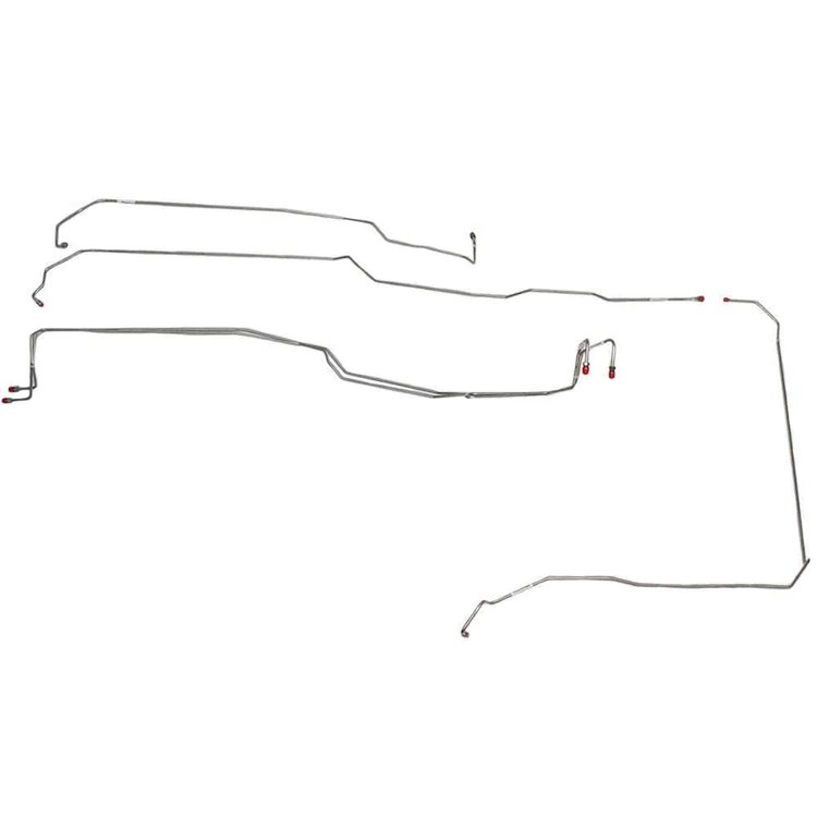 Front Brake Line Kit for 2007-2008 GM Silverado, Sierra 1500 4WD (Non-Hybrid) w/Rear Drum, No Traction Control [Stainless Steel]