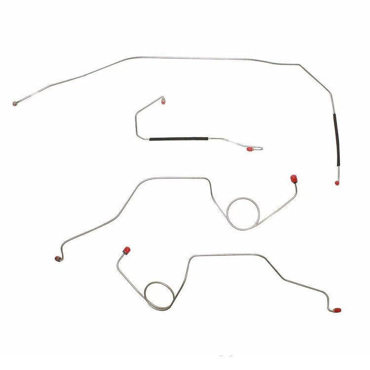 Front Brake Line Kit - Standard Disc Conversion for Select 1967-1970 Chevy Trucks [Stainless]