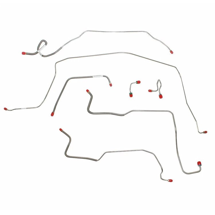 Front Brake Line Kit for 1971-1972 Chevy C10, GMC C1500 2WD w/Standard Brakes [Stainless]