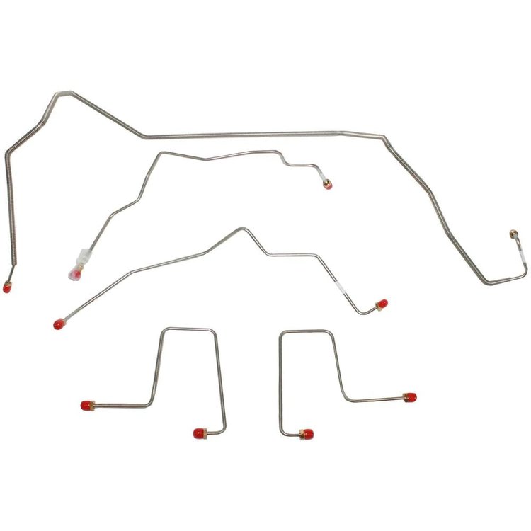 Front Brake Line Kit for 1998-1999 GM Blazer, Jimmy, S10, Sonoma 2WD [Stainless]