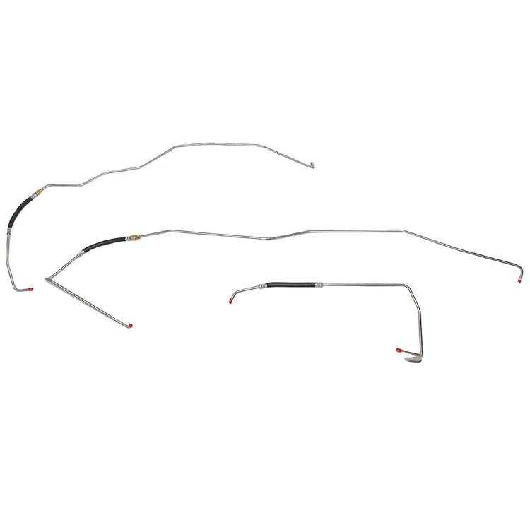 Transmission Oil Cooler Lines for 2007-2010 Chevy Silverado 1500, GMC Sierra 1500 Trucks w/4L65E Transmission [Stainless]