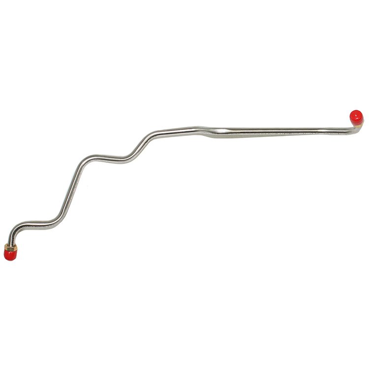 Pump To Carb Fuel Line for 67 Pontiac Firebird/Lemans/GTO w/ V8 4-bbl Quadrajet, Single Fuel Line (No Return) [Steel]