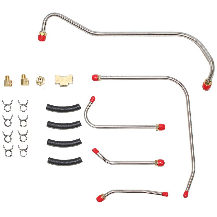 Front 5 Line Kit for 64-68 Mopar B-Body Hemi X Ram w/ Dual Holleys [Steel]