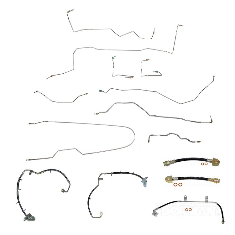 Complete Brake Line & Hose Kit for 03-04 Jeep Grand Cherokee After to 04/27/2003 [Stainless Steel]