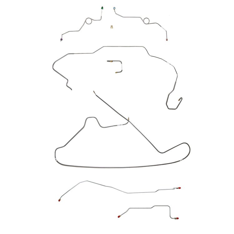 Power Disc Brake Conversion Complete Brake Line Kit for 67-69 Mopar B-Body With A Dana 60 Axle [Stainless Steel]