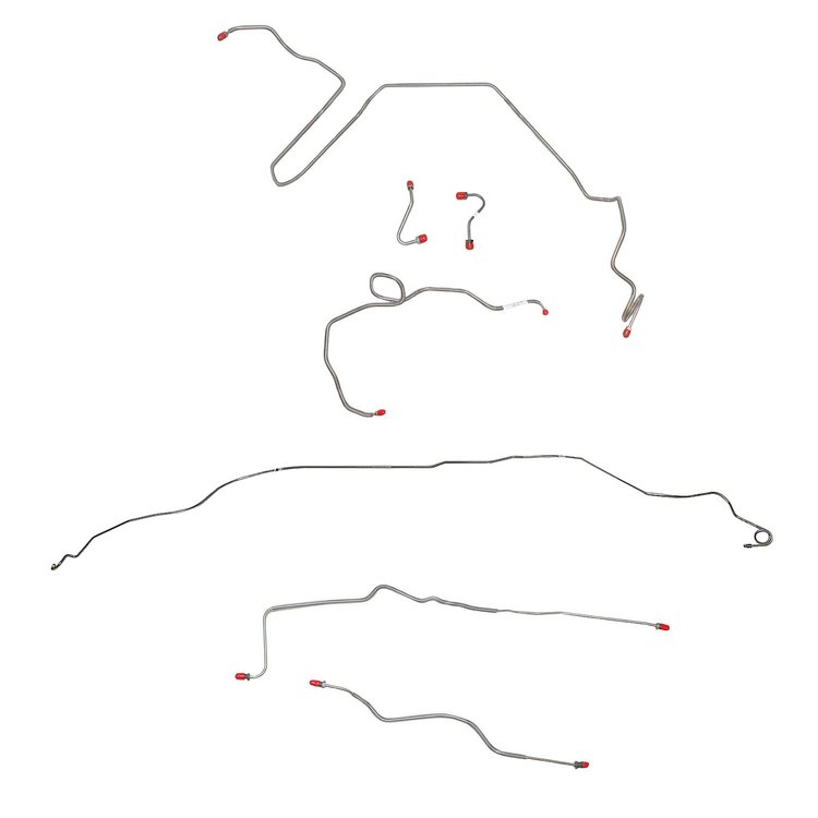 Complete Brake Line Kit for 82-83 Camaro 2.5L/4 Cyl or 2.8L/6 Cyl, Drum [Steel]