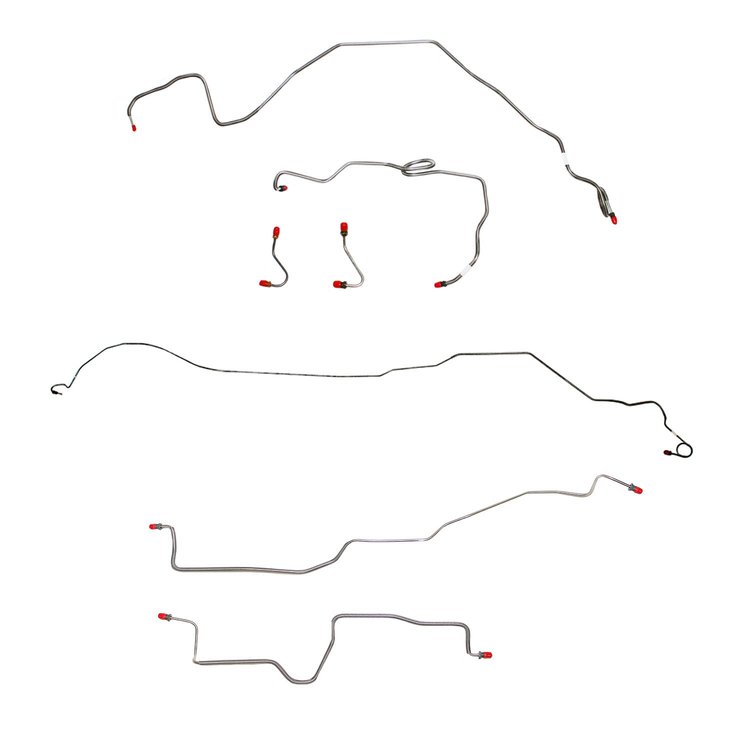 Complete Brake Line Kit for 84-85 Camaro 5.0L/8 Cyl, Non-Borg Warner HD Axle [Stainless Steel]