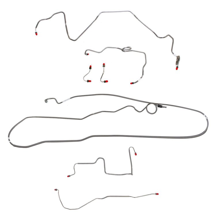 Complete Brake Line Kit for 86-89 Camaro, 2.5L/4 Cyl (1986) or 2.8L/6 Cyl, J65 Rear Disc [Steel]