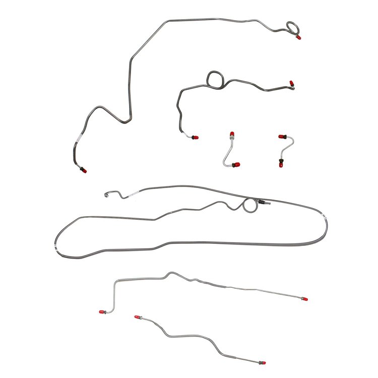 Complete Brake Line Kit for 89-91 Camaro, 5.0L/8 Cyl or 5.7L/8 Cyl, J65 Rear Disc [Steel]