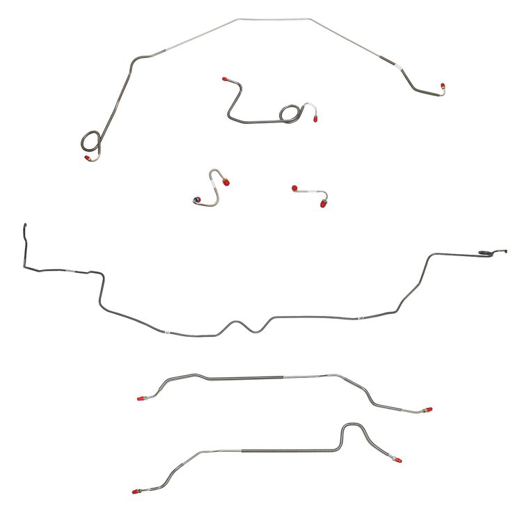 Complete Brake Line Kit for 1969 Pontiac Firebird w/Power Rear Drum Brakes [Stainless Steel]