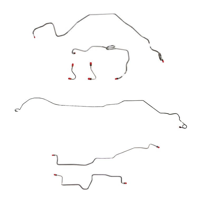 Complete Brake Line Kit for 1984-85 Pontiac Firebird 5.0L 8 Cyl w/ Rear Drum [Stainless Steel]