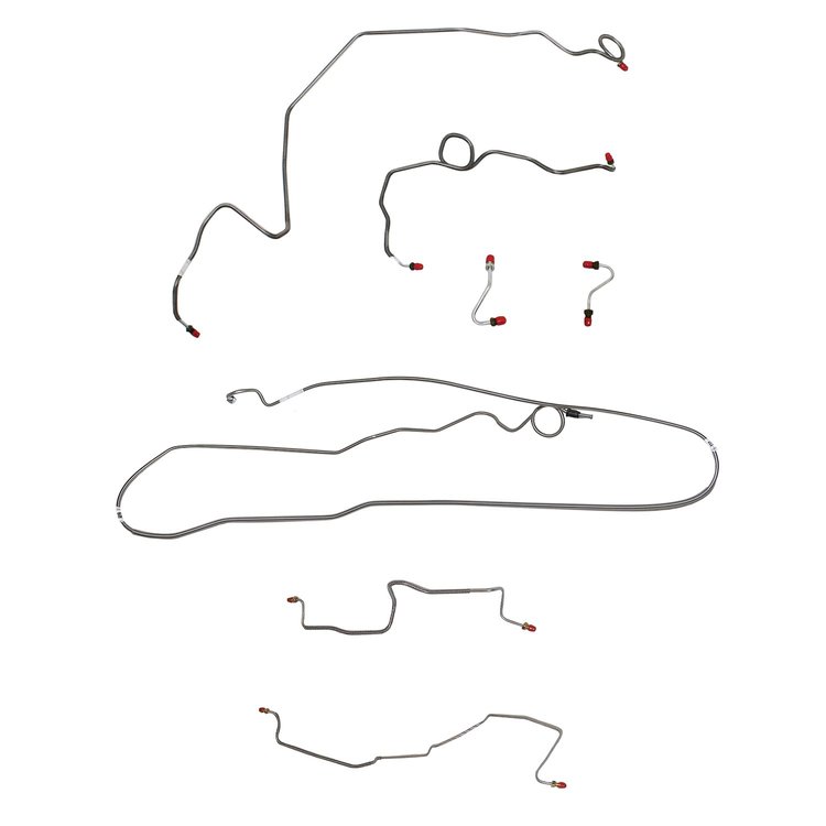 Complete Brake Line Kit for 1989 Pontiac Firebird 5.0L 8 Cyl or 5.7L 8 Cyl w/ Rear Drum [Stainless Steel]