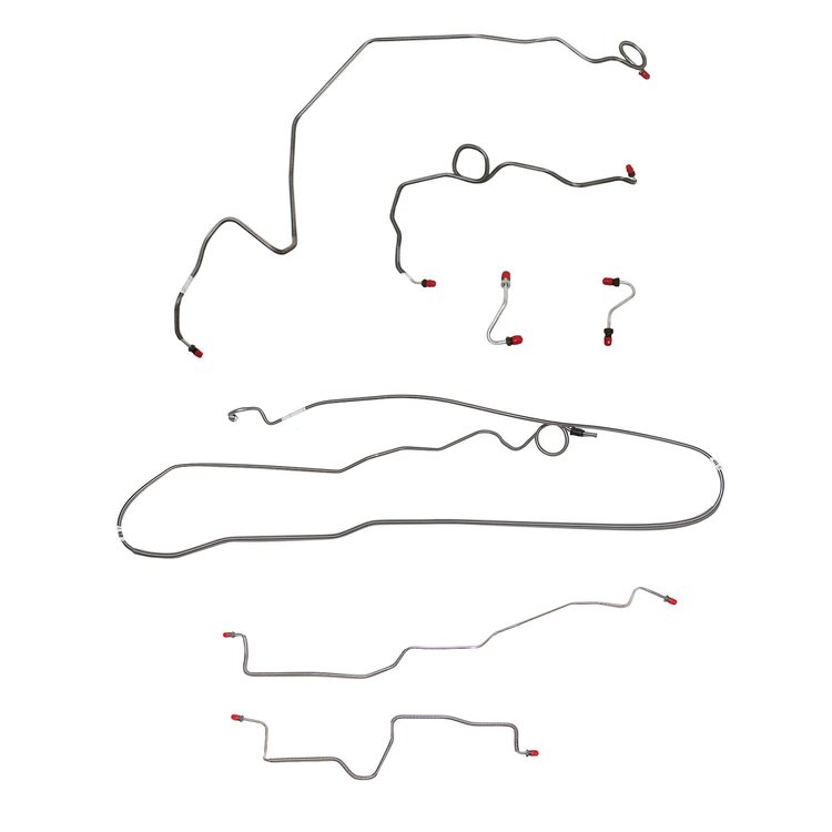 Complete Brake Line Kit for 1989-92 Pontiac Firebird 5.0L 8 Cyl or 5.7L 8 Cyl w/ Rear Drum [Stainless Steel]