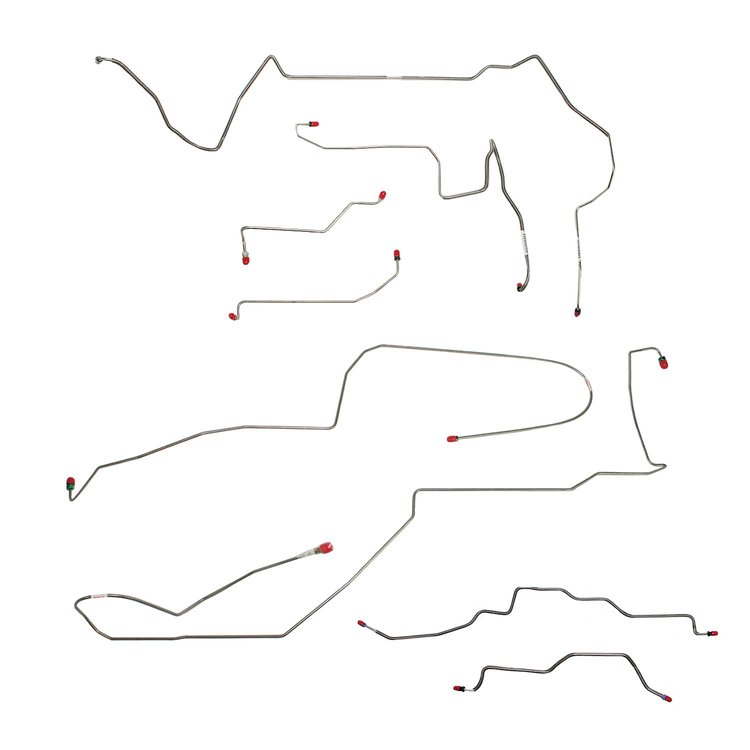 Complete Brake Line Kit for 1998-02 Pontiac Firebird, w/o Traction Control [Stainless Steel]