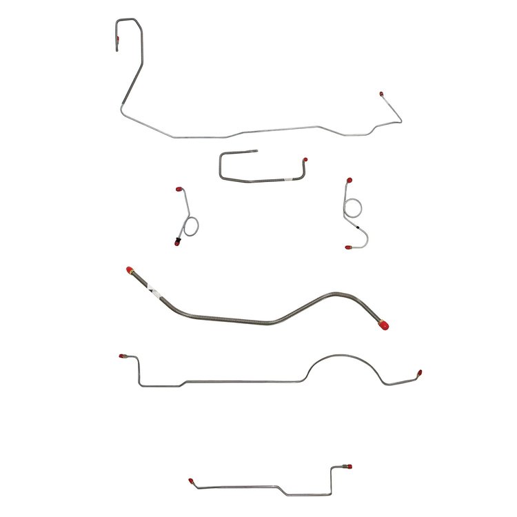 Complete Brake Line Kit for 1970-71 Mopar E-Body w/Standard Drum, 8 3/4 in. or Dana Axle [Stainless Steel]