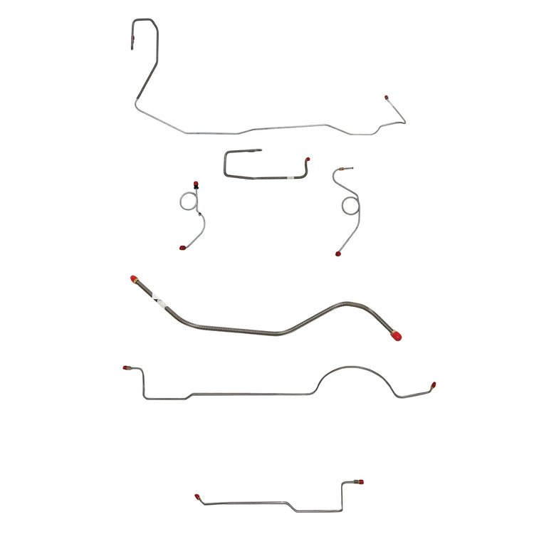 Complete Brake Line Kit for 1970-71 Mopar E-Body w/ Power Drum, 8 3/4 in. or Dana Axle [Stainless Steel]