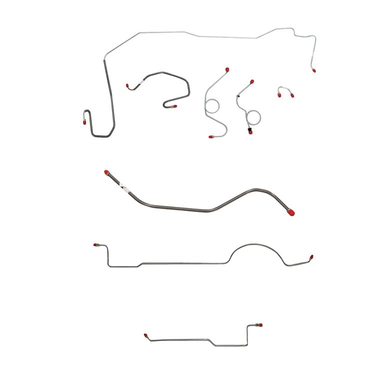 Complete Brake Line Kit for 1970-71 Mopar E-Body w/ Power Disc, 8 3/4 in. or Dana Axle, w/o Hemi [Steel]